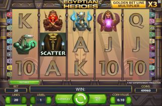 Jeu slot machine Héros egyptiens
