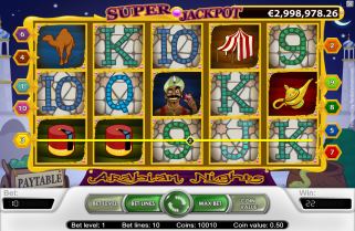 Jeu slot machine Nuits arabes